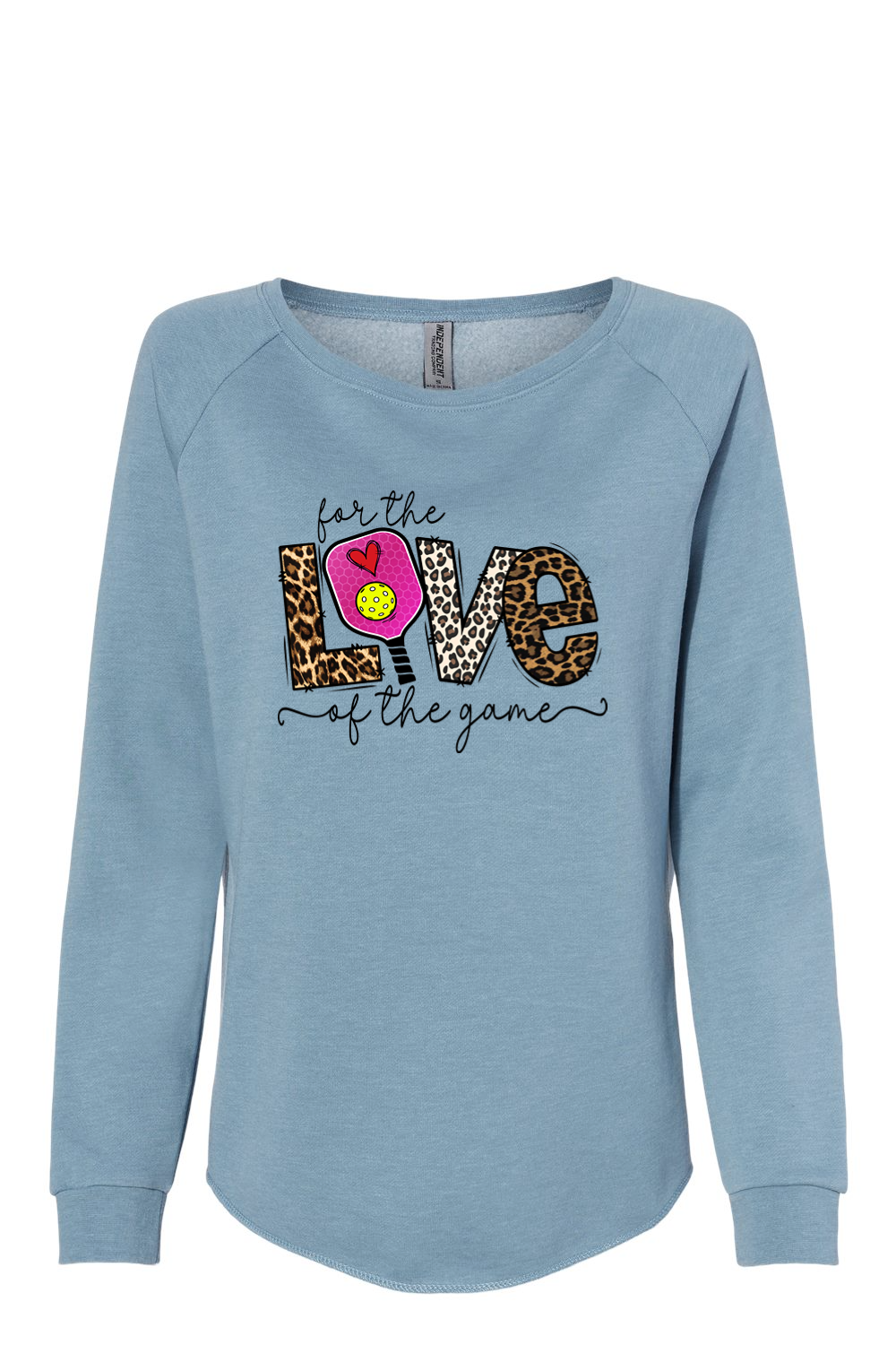 Independent Trading Co. Women's California Wave Wash Crewneck Sweatshirt Misty Blue