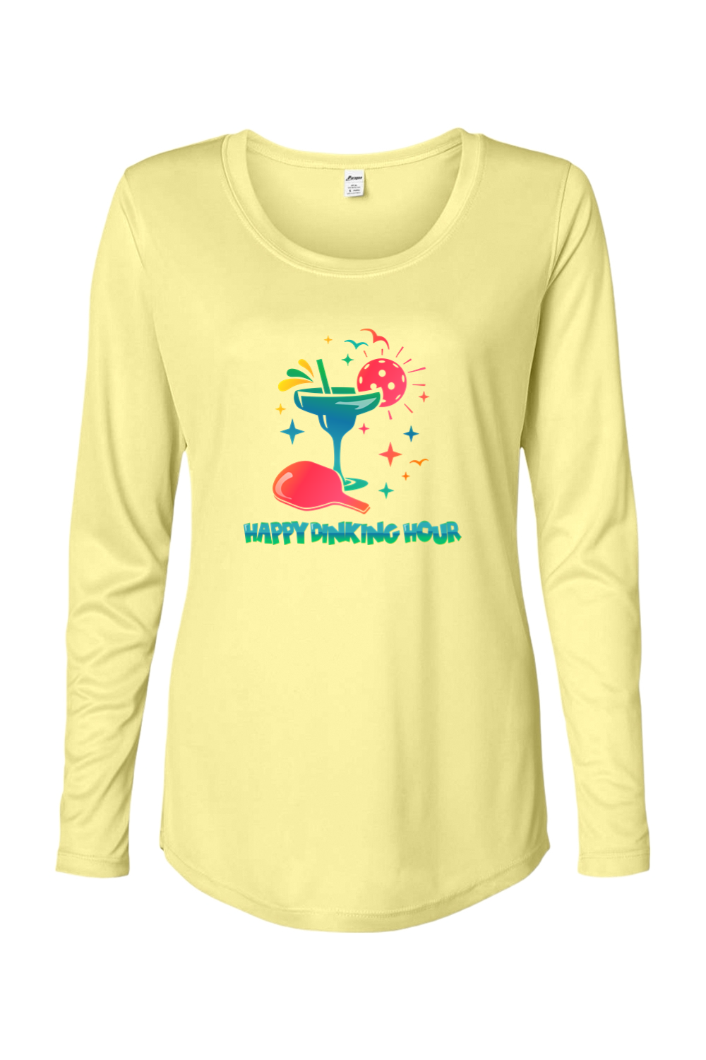 Paragon Women's Long Islander Performance Long Sleeve T-Shirt Pale Yellow