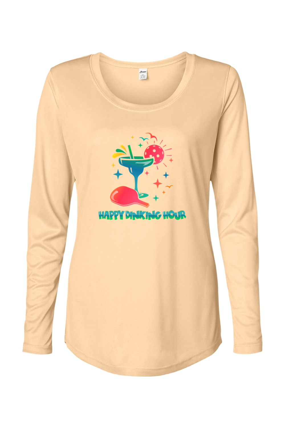 Paragon Women's Long Islander Performance Long Sleeve T-Shirt Peach