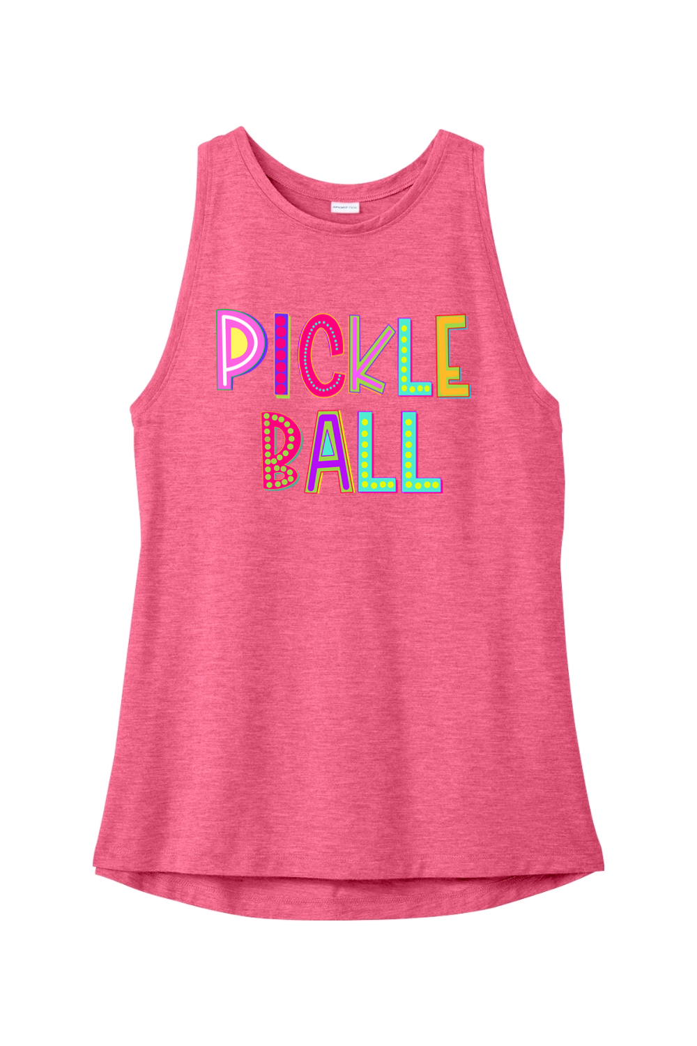 Sport-Tek Ladies PosiCharge Tri-Blend Wicking Tank Pink Raspberry Heather