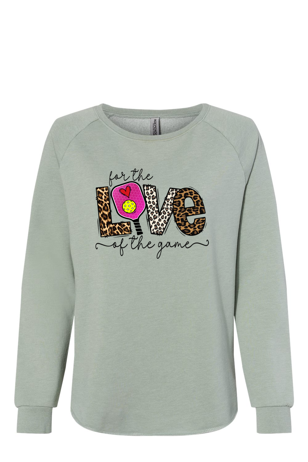 Independent Trading Co. Women's California Wave Wash Crewneck Sweatshirt Sage